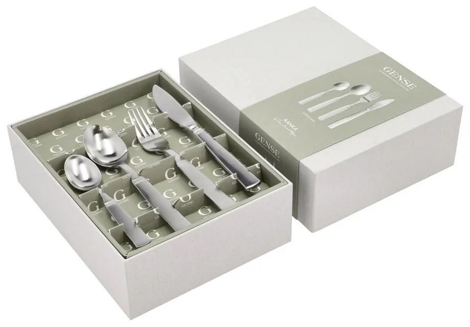 Tacâmuri argintii din oțel inoxidabil 16 buc. Ranka – Gense