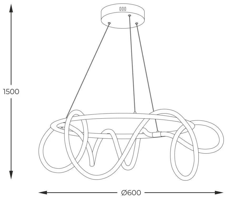 Lustra LED design moderna BALBO auriu