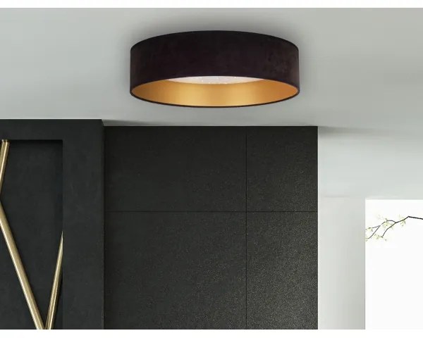 Plafonieră LED VELVET STAR LED/24W/230V d. 40 cm neagră/aurie Brilagi