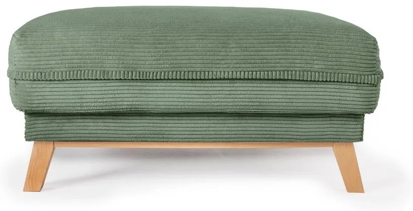 Taburet verde deschis cu tapițerie din catifea reiată Tori – Bonami Selection