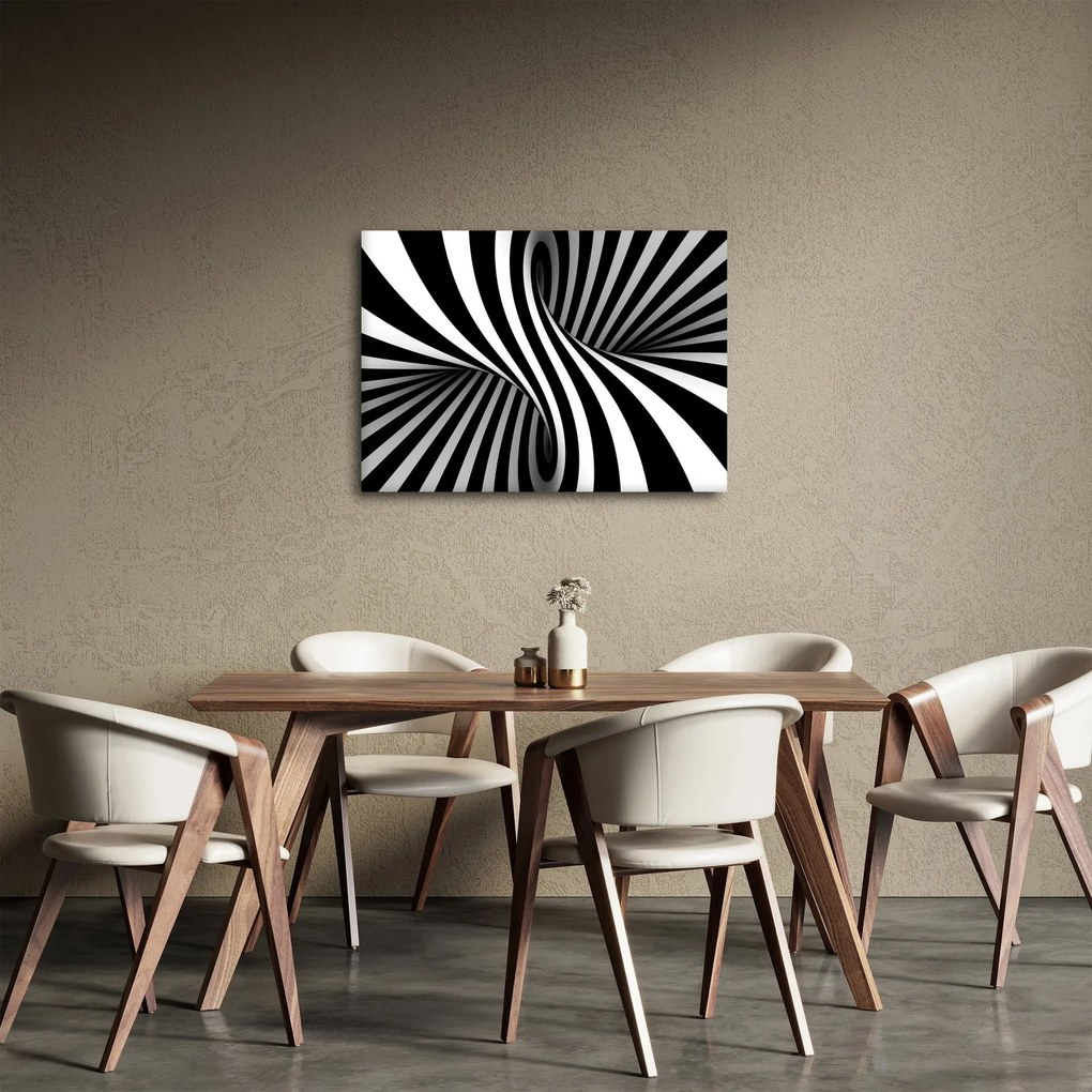 Tablou abstract cu dungi de zebră (70x50 cm)