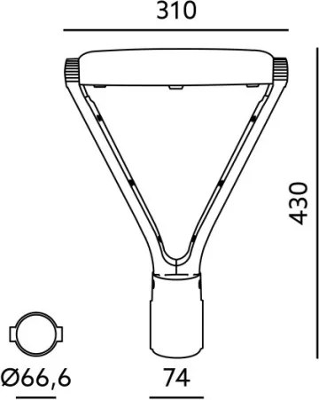 Lampă stradală LED NEXPARK LED/30/40/60W/230V 3000/4000/6500K IP66