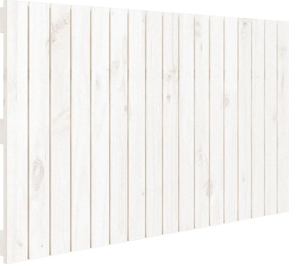 vidaXL Tăblie de pat pentru perete, alb, 108x3x60 cm, lemn masiv pin