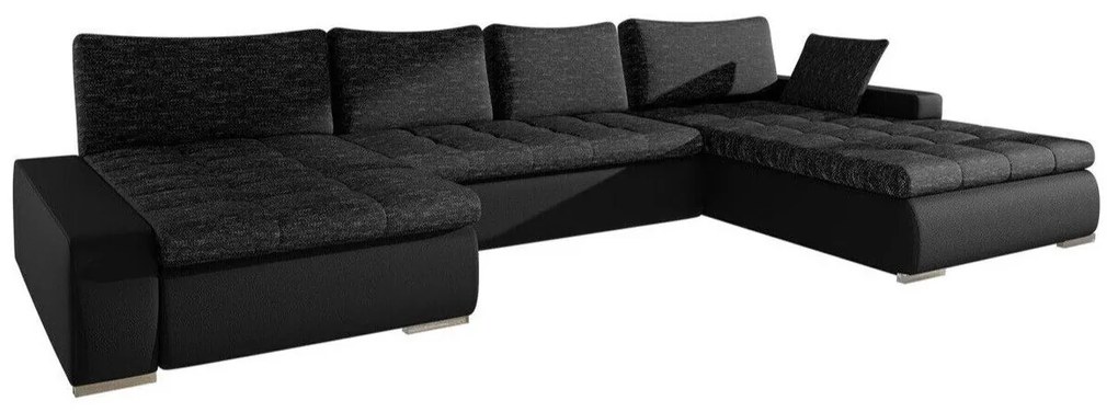Colțar Miami 100 Cutie de pat, 394x213x80cm, 164 kg, Picioare: Plastic