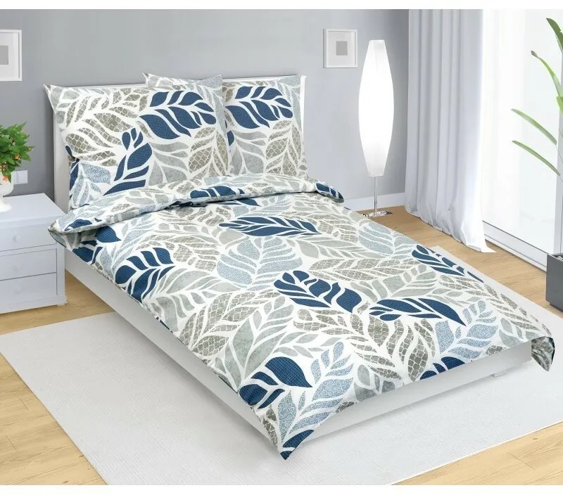 Lenjerie de pat din bumbac Bellatex Variații albastru, 140 x 200 cm, 70 x 90 cm
