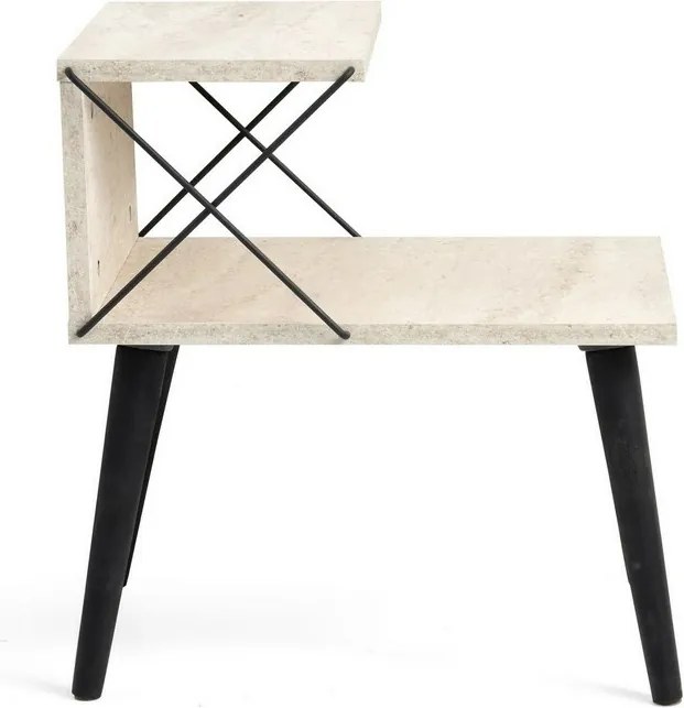 Noptieră Cross Travertine and Black