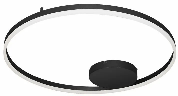 Lustra LED aplicata design modern geometric Halo 80 Top BK