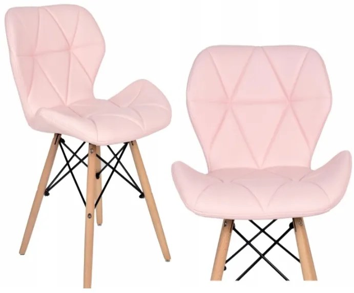 Scaune de sufragerie 4buc din piele, Rose