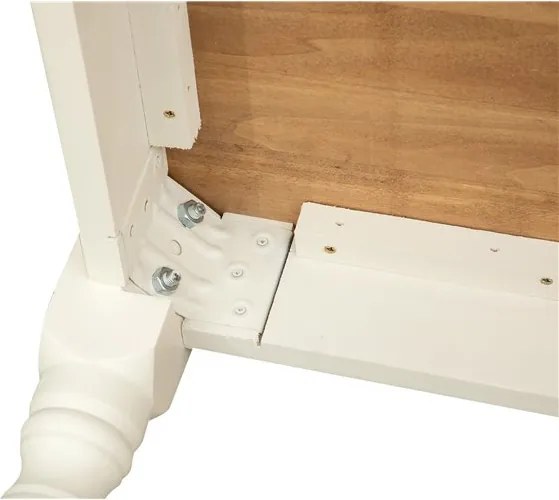 Masa fixa, L 70 70 H78 cm, culoare natur alb antic, Lemn Masiv