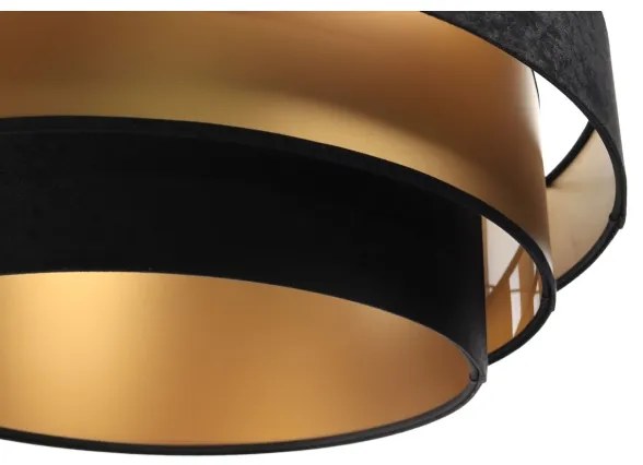 Lustr TRINITI pe cablu 1xE27/60W/230V negru/auriu