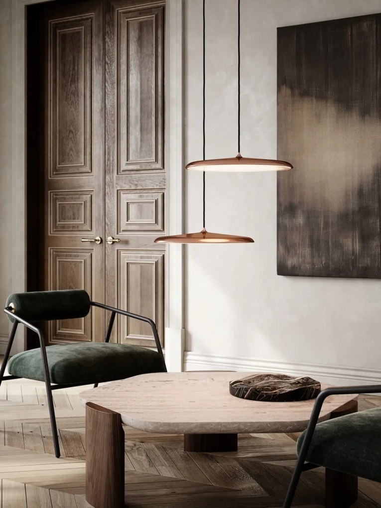 Lustra, Pendul LED, Design Nordic Minimalist, Artist 40cm Cupru