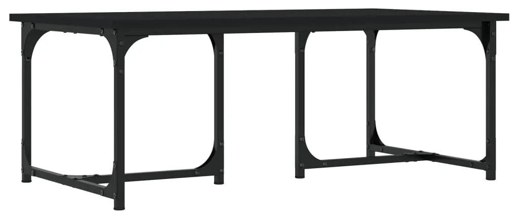 vidaXL Măsuță de cafea, negru, 90x50x35 cm, lemn prelucrat