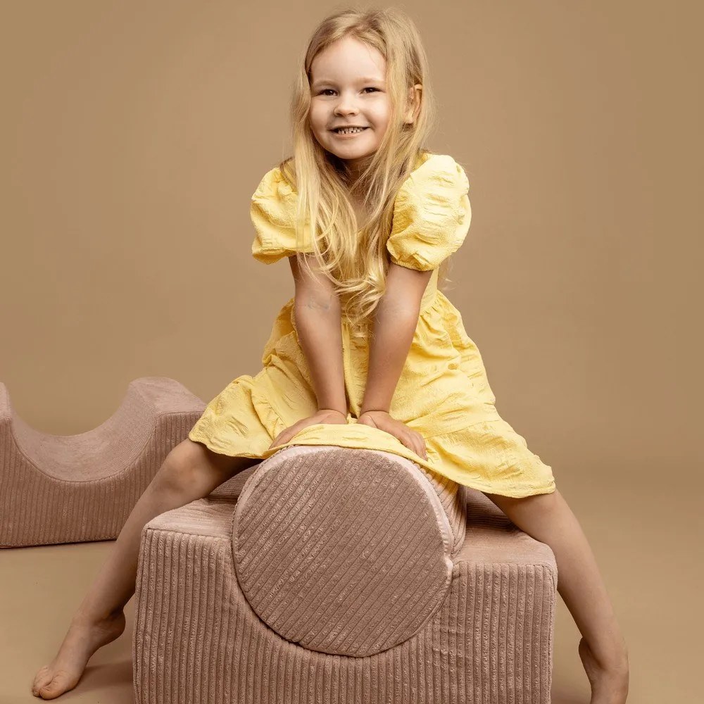 Teren de joacă din spumă gri 4 buc. din material textil înălțime 30 cm 45x170 cm Montessori – Meowbaby