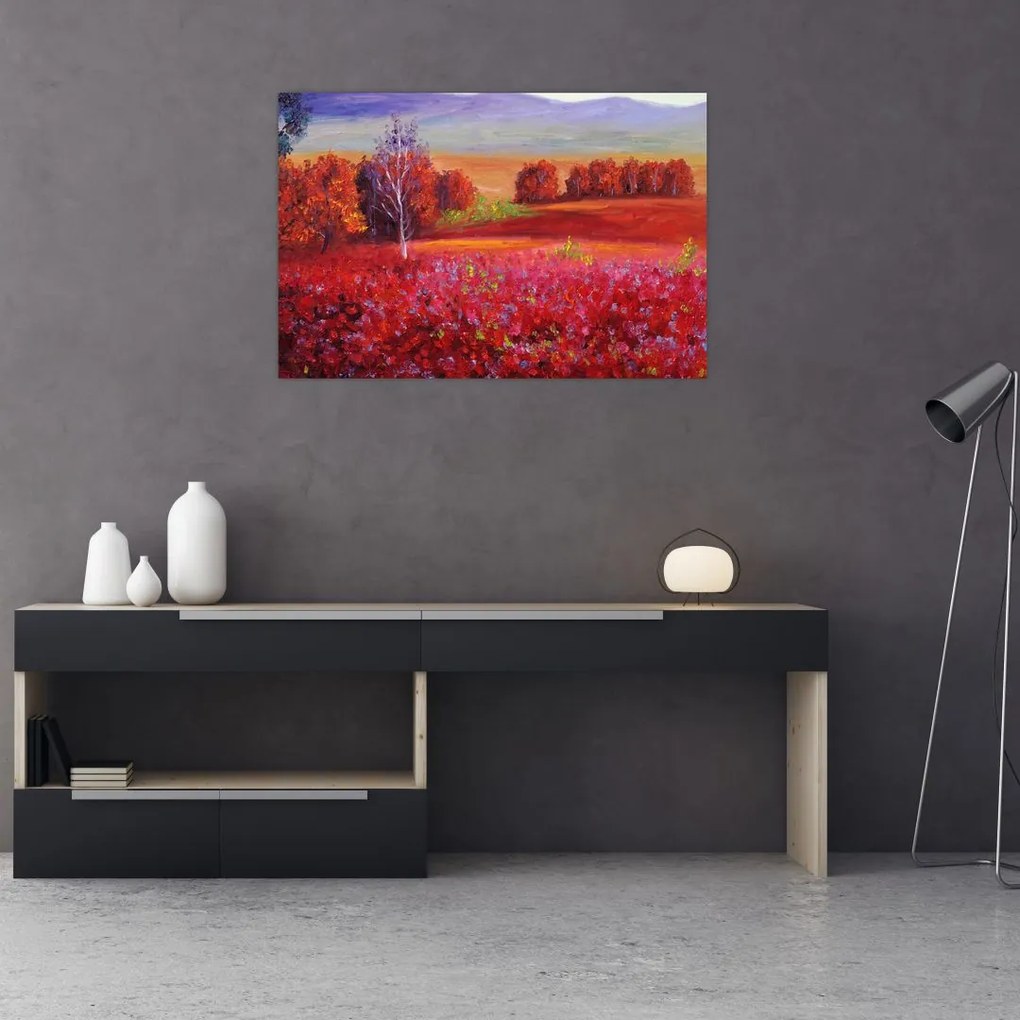 Tablou - Peisaj roșu (90x60 cm)