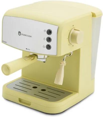 Espressor manual Studio Casa Retro 90, Dispozitiv cappuccino, 15 Bar, 850 W, Galben