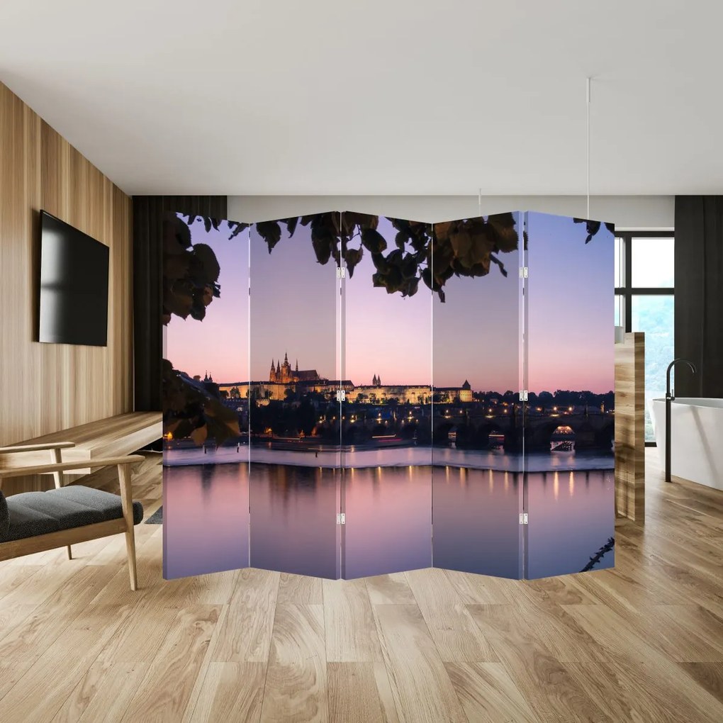 Paravan - Palatul din Praga și Vltava (210x170 cm)