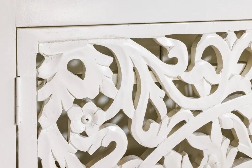 Comoda inalta design oriental MARRAKECH 140cm, alb