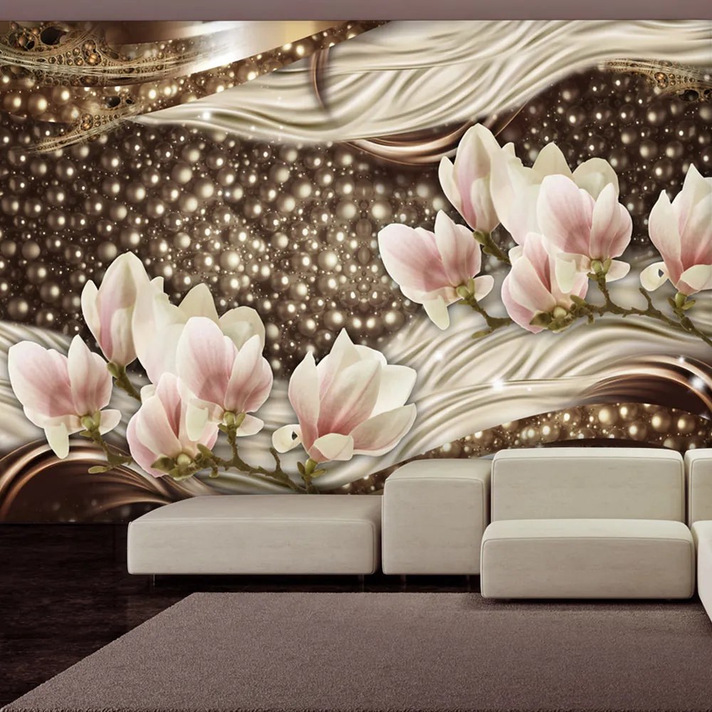 Fototapet Bimago - Pearls and Magnolias + Adeziv gratuit 300x210 cm