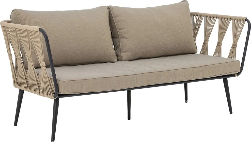 Canapea de exterior, bej, din metal Pavone