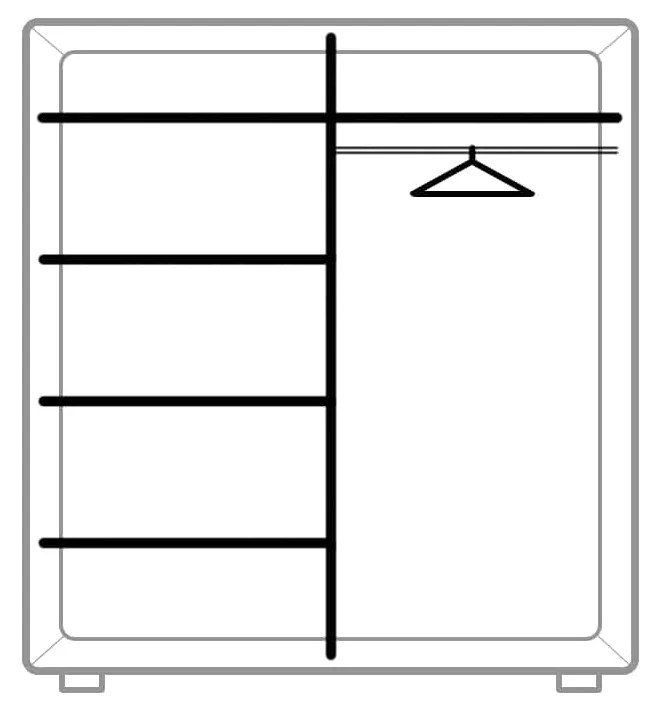 Zondo Dulap de haine Muriel 32 (203 cm). 772715