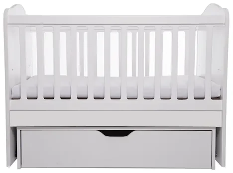 Patut Eurogloria Como Balansoar - Alb + Saltea cocos confort 120 x 60 x 12 cm