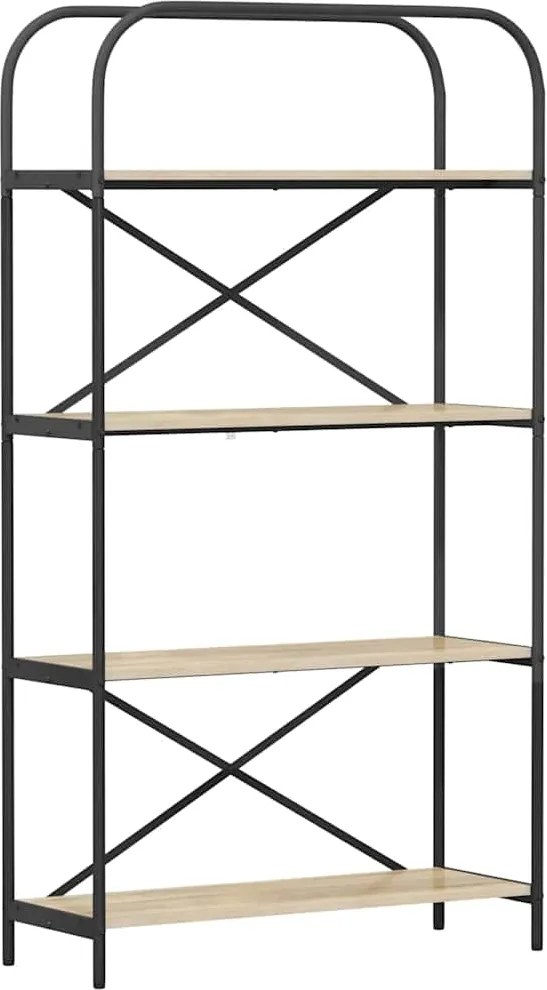 vidaXL Raft pentru cărți Stejar Sonoma 80 x 30 x 146 cm Lemn compozit