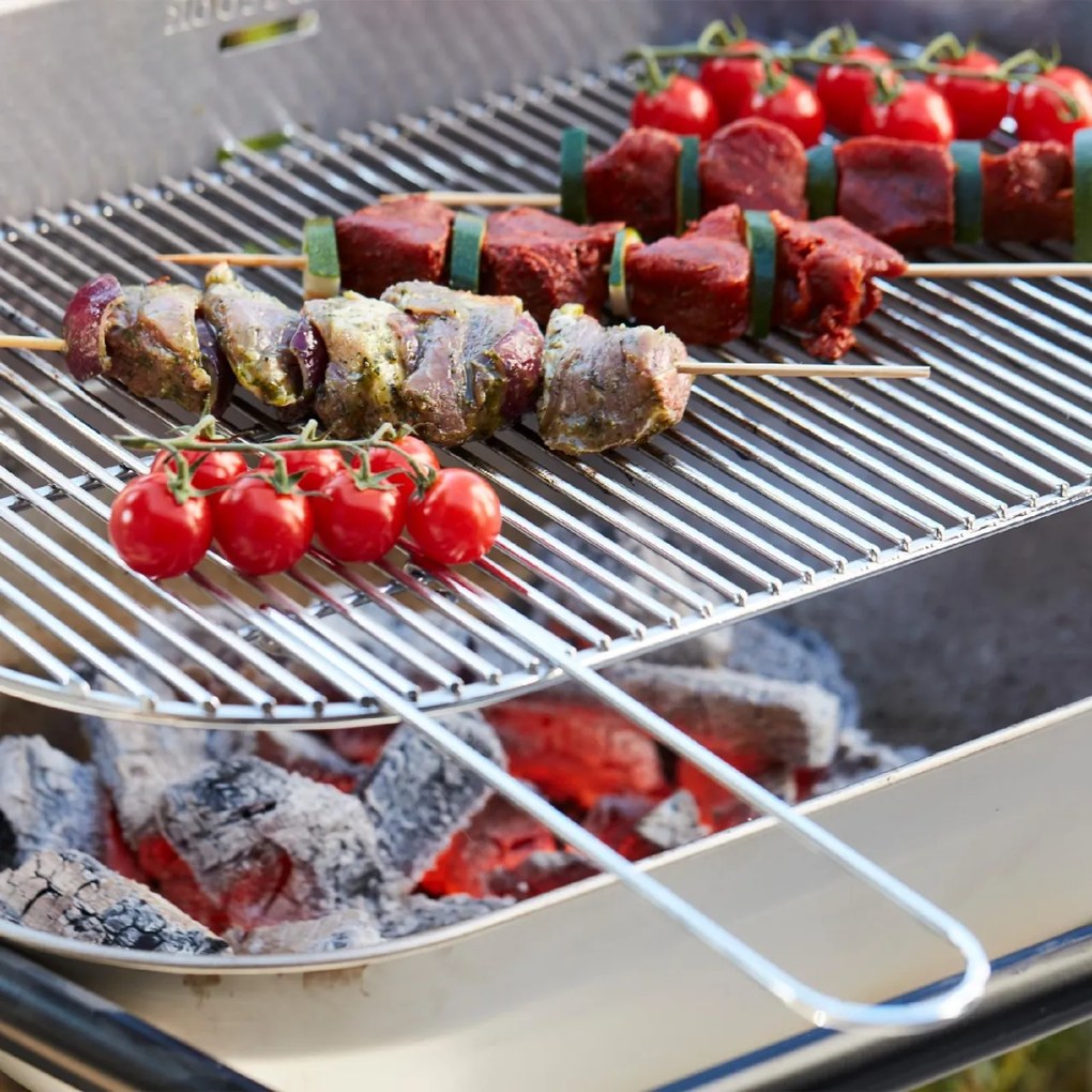 Barbecook BC-CHA-1004 Loewy 55 SST grătar cu cărbune din oțel inoxidabil, 55x33x101cm