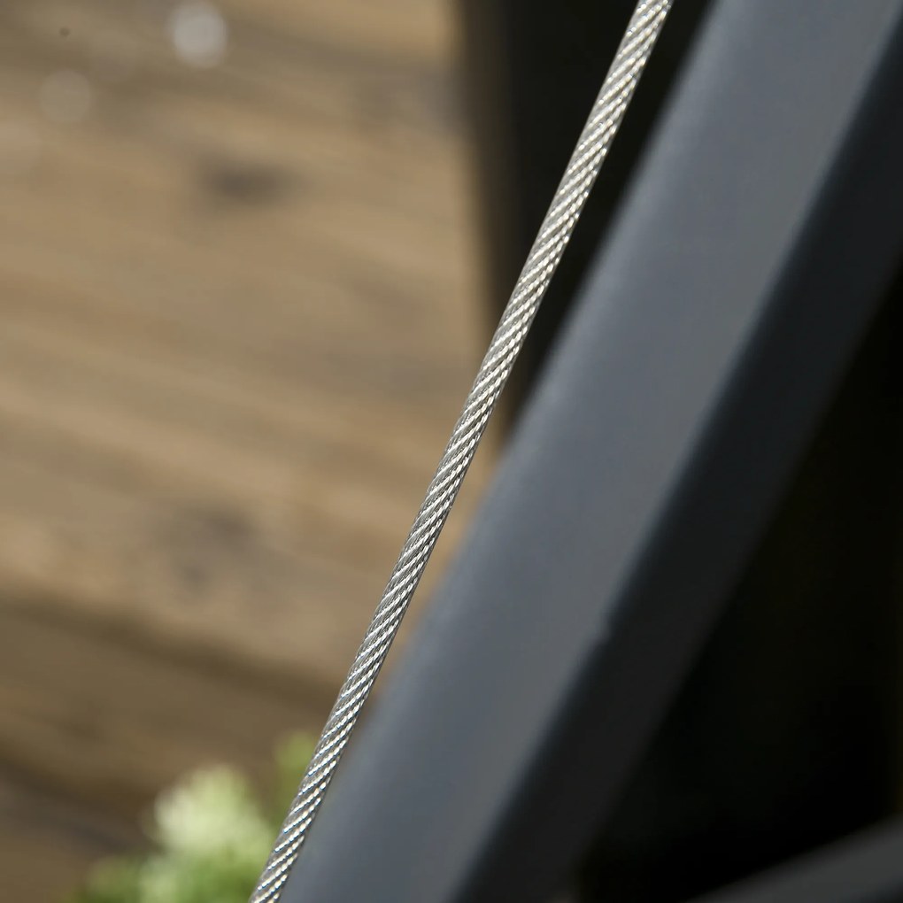 Outsunny Balansoar pentru Exterior de Grădină cu 3 Locuri și Acoperiș Reglabil, Perne Decorative, 202x115x168 cm, Gri | Aosom Romania