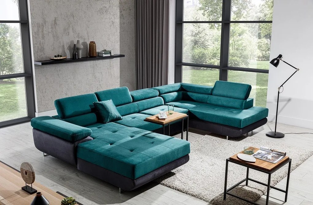 Coltar living extensibil Rodrigo – L345 x l202 x h90 cm