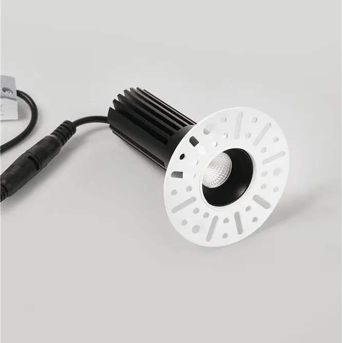 Mini Spot incastrabil LED 10W 3000K Trimless Duran negru