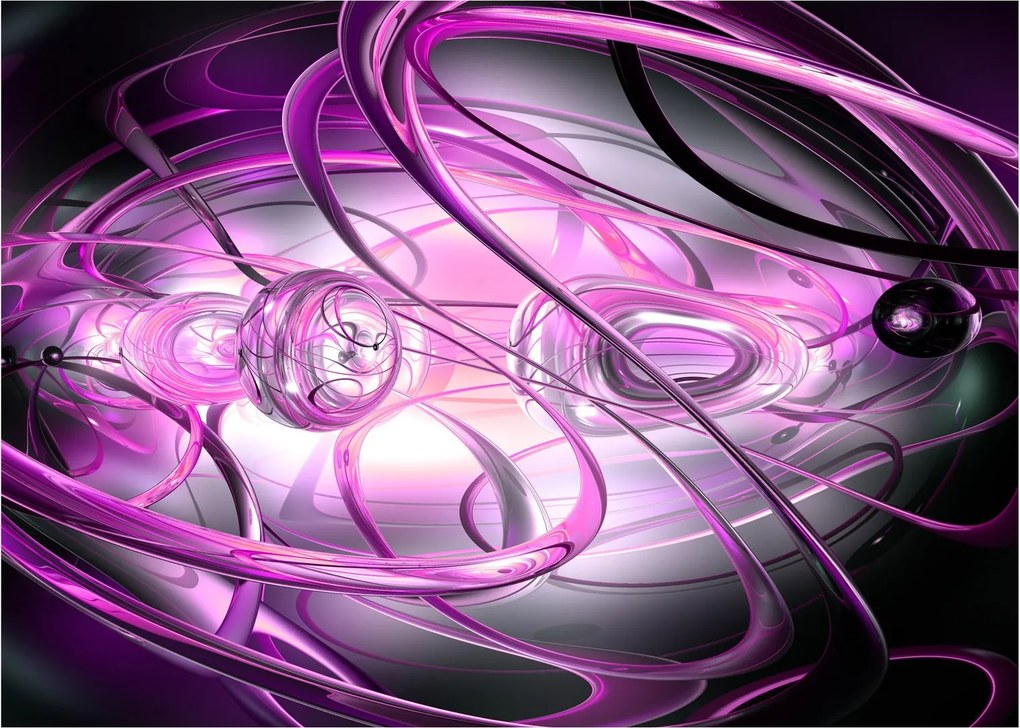 Tabloul cu abstracție frumoasă în violet (70x50 cm)