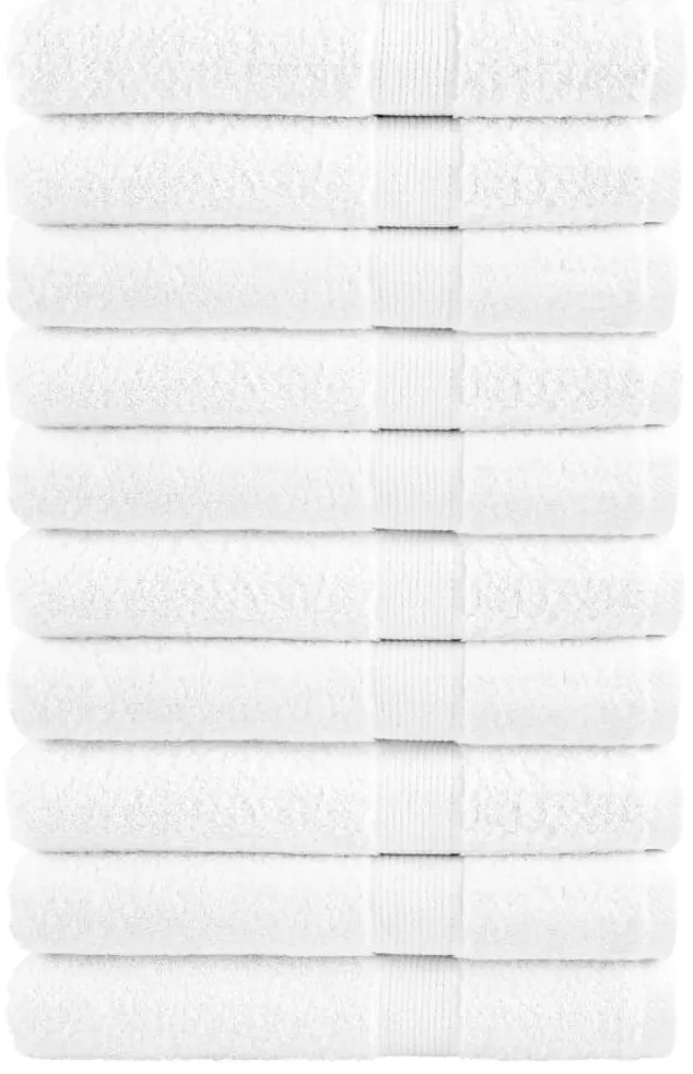 vidaXL Prosoape saună premium SOLUND 10 buc alb 80x200cm 600gsm