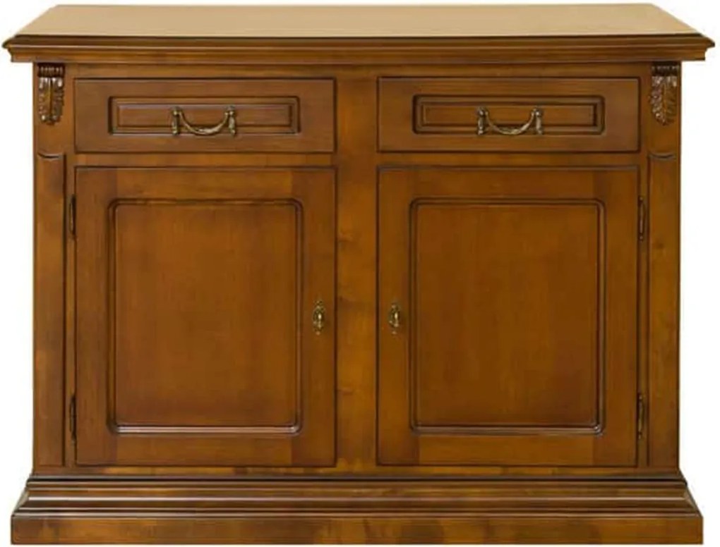 Comodă TV lemn masiv Bernhard, 122 × 54 × 84 cm