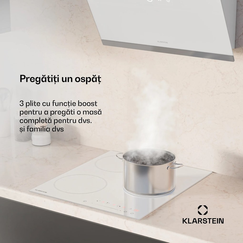 Klarstein Delicatessa Plită cu inducție, 45 cm, 6600 W, 3 plite