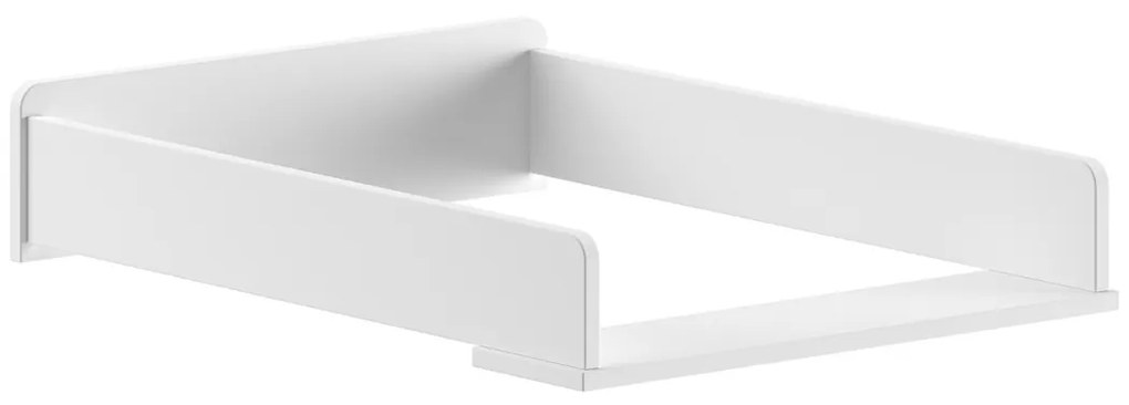 Set dormitor copii EVA alb Pat copii pentru copii mici (70 x 140 cm), o comodă cu accesorii potrivite și un Dulap camera copii cu 2 uși.