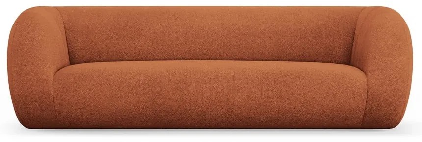 Canapea portocalie cu tapițerie din stofă bouclé 230 cm Essen – Cosmopolitan Design