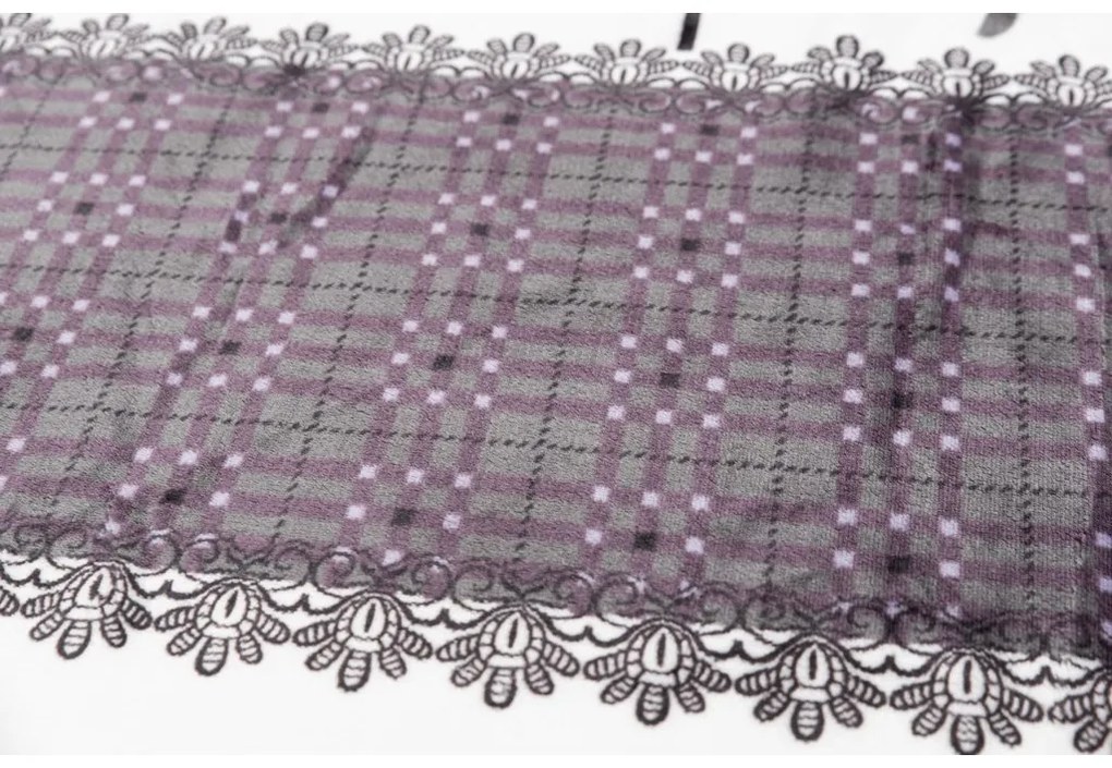Lenjerie de pat din microplus CHRISTMAS REINDEER gri + cearceaf din microplus SOFT 90x200 cm alb