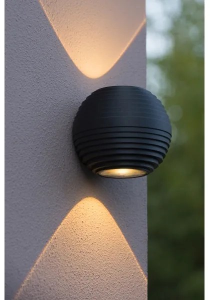 Lucide 17804/06/30 - Aplica perete exterior LED AYO 2xLED/3W/230V negru