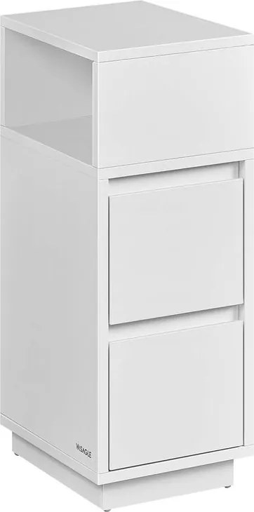 Noptieră ROBIN, 30x25x65cm, alb Vasagle