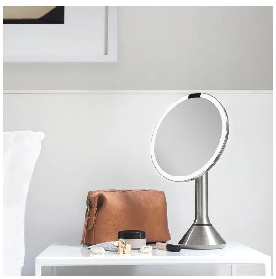 Oglindă cosmetică (5x) cu led/de mărire ø 20 cm Sensor – simplehuman