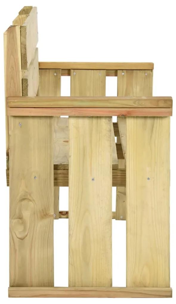 Banca de gradina, 121 cm, lemn de pin tratat 121 x 53 x 85 cm, 1, 121 x 53 x 85 cm