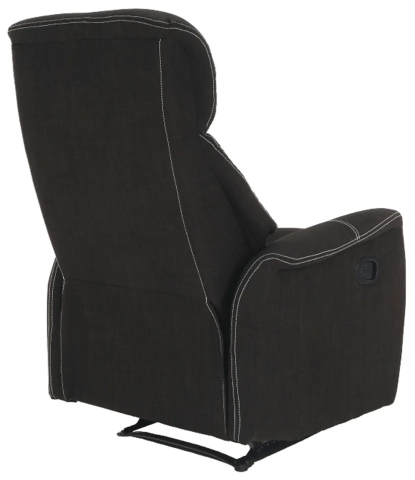Fotoliu pentru relaxare, material textil ciocolatiu, KOMFY