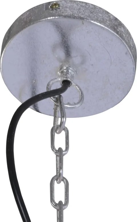 Lustră suspendată din metal, argintiu, 55 x 30 cm, „Loubressac”