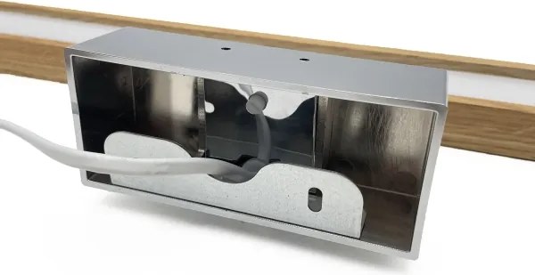 Brilagi-LED Iluminare oglindă de baie WOODY MIRROR 3 în 1 LED/12W/230V 60 cm IP44 crom/stejar