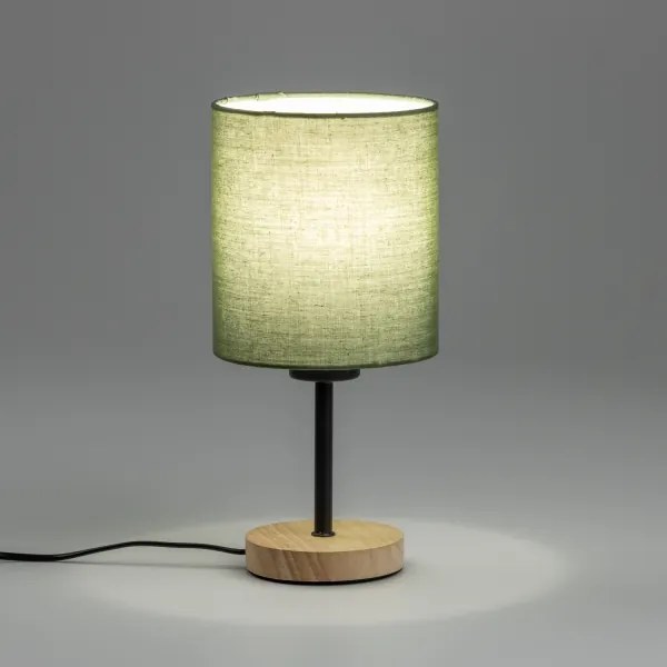 Lampă de masă Brilagi NUBILA WOOD 1xE27/25W/230V stejar/verde
