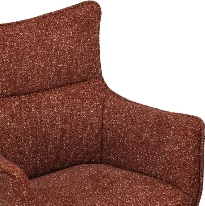 Set de 2 scaune pivotante picioare din lemn VOGUE maro ruginiu