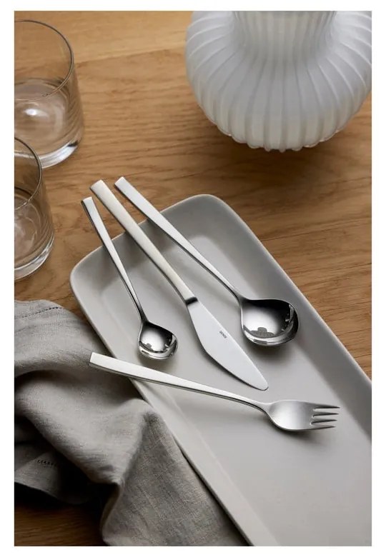 Tacâmuri argintii din oțel inoxidabil 16 buc. Fuga – Gense