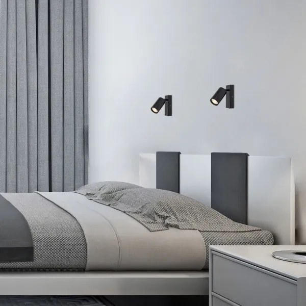 Spot de perete SOLO 1xGU10/25W/230V negru Rabalux 2084