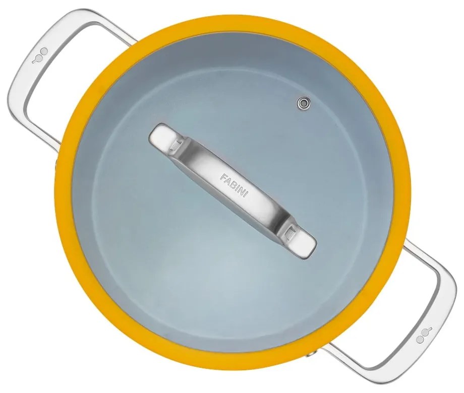 Oală cu capac/cu suprafață ceramică 5,5 l adecvată pentru plita cu inducție Meda 3.0 – FABINI