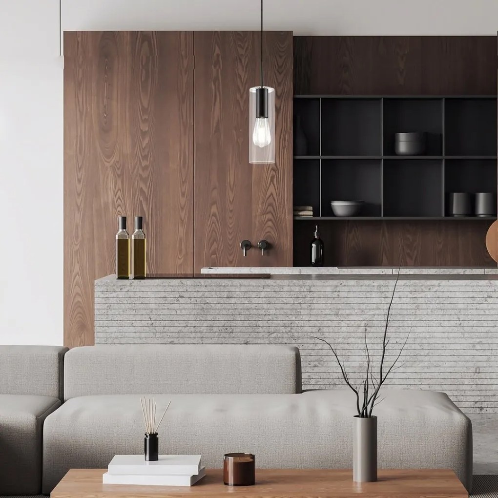 Pendul simplu design modern Esta negru mat